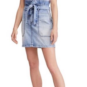 Free People || Tie- Waist Denim Skirt